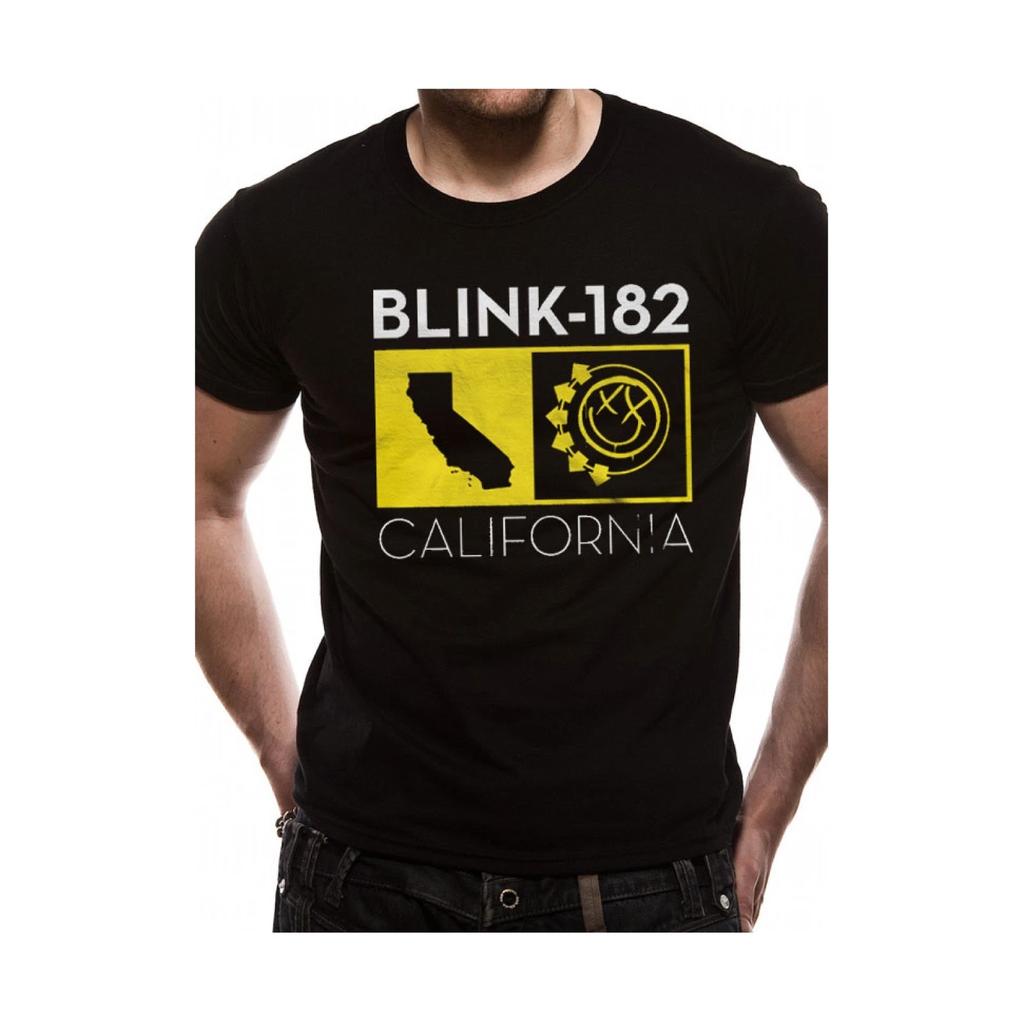 Kalifornien Staat - Blink 182 100% Baumwolle T-Shirt Herren T-Shirts Oberteil. Mittel. Offizielles Band-Merchandise.