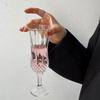 Elegant Crystal Wine and Cocktail Glass Set: High-Stemmed Red Wine, Champagne, and Cocktail Glasses.