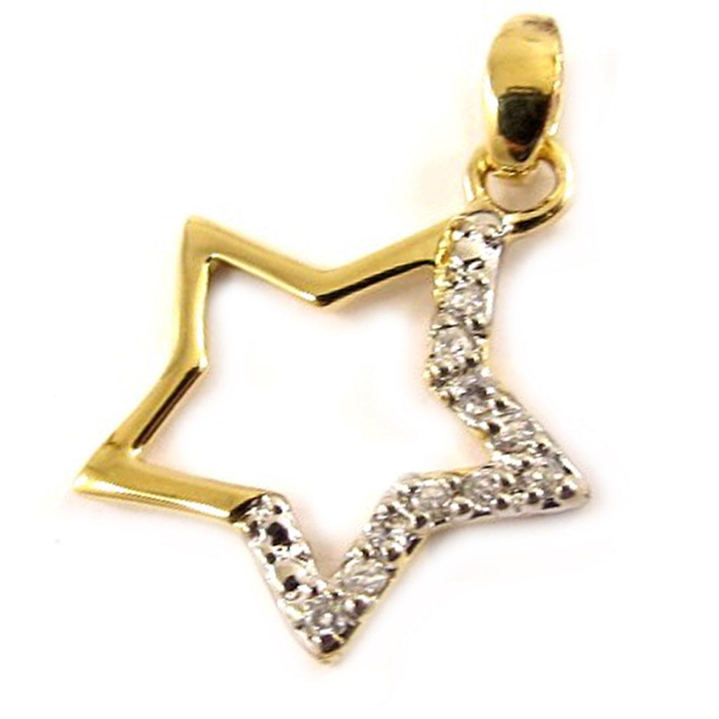 Les Trésors De Lily [C6357] - 'Precious Star' Pendant White Gold