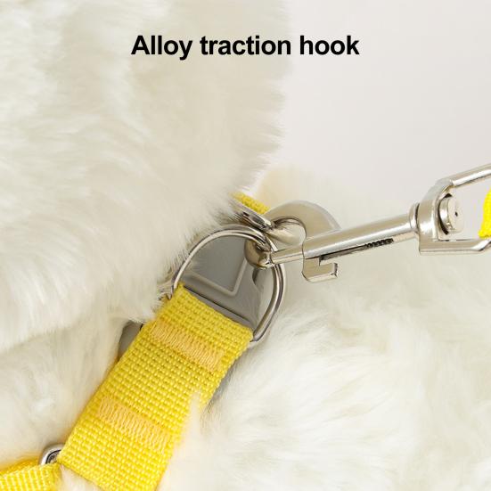 Yousheng Padded Step-in Dog Harness Breathable Adjustable Pet Harness Cute Big Eyes Harness with Leash for Small Dogs