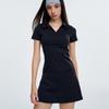 Womens Quick-Dry Polo-Neck Short Sleeve Top Tennis Skirt Set Yoga Fitness Workout