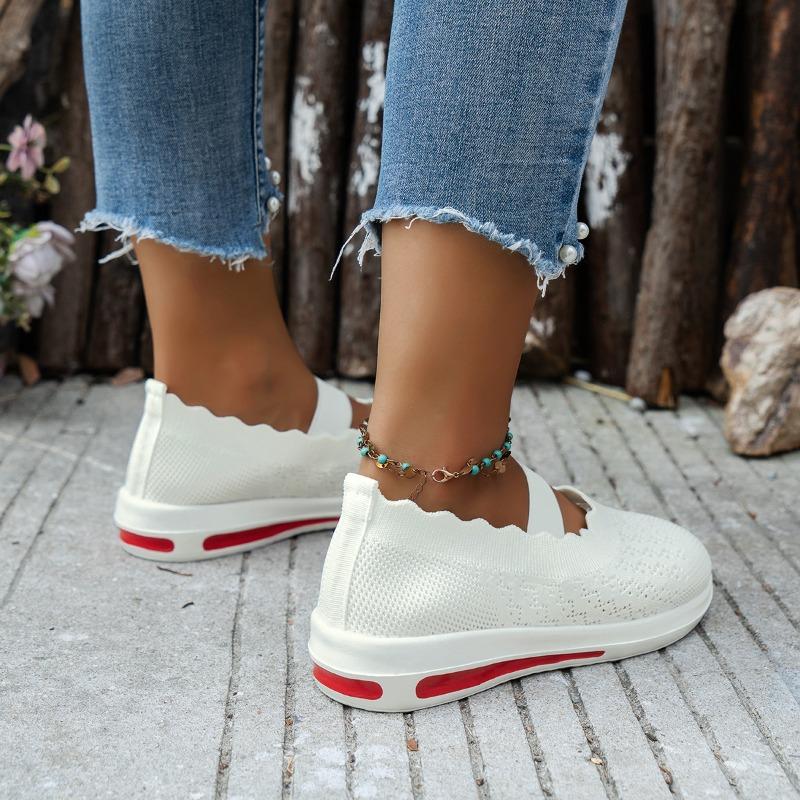 Women‘s Shoes Woven Sports Slip-On Mother.