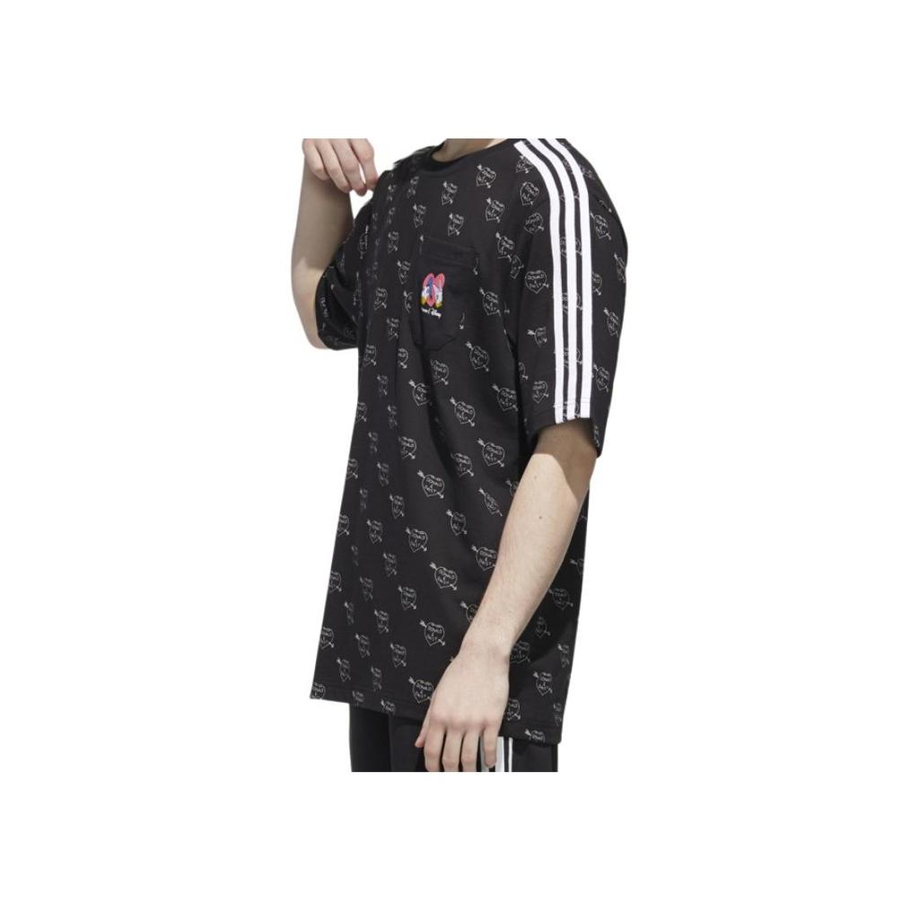 adidas Maglietta Girocollo Grafica Neo Paperino Unisex Top Nera GJ5640