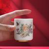 Chaxun Oriental Peony Crystal Porcelain Master Tea Cup