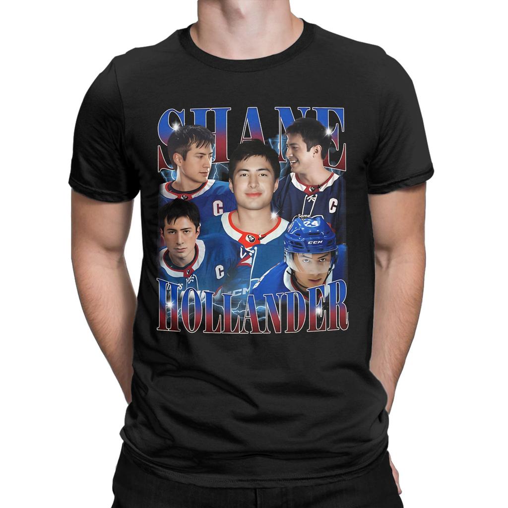 Vintage Ilya Rozanov leckt Shane Hollanders Gesicht T-Shirt Herren Rundhals Baumwolle T-Shirts Erhitzte Rivalität Kurzarm T-Shirt