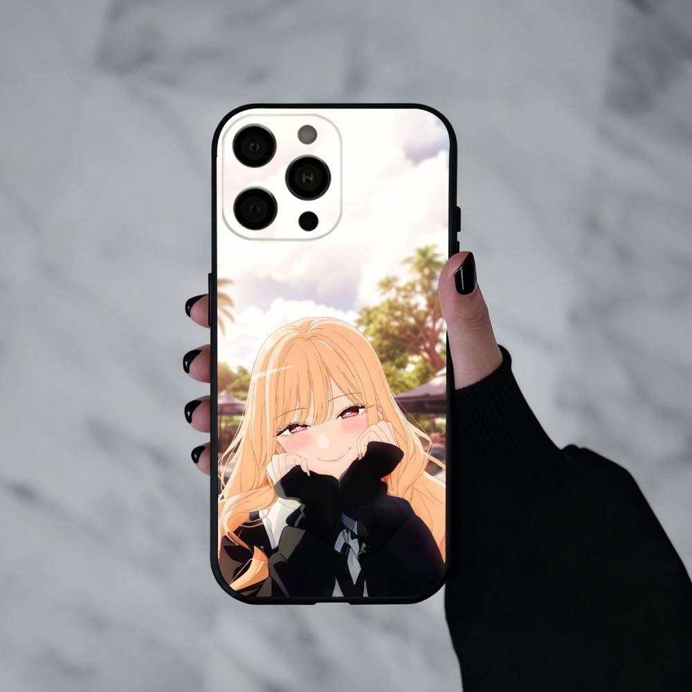 Mein Dress Up D-Darling M-Marin K-Kitagawa Handyhülle Für iPhone 17pro, 16,15,14,13,12,11 X XR Plus,Andere Weiche Schwarze Hülle