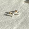 14K Pea Pearl Cubic Piercing Earrings Helix