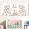 Mountain Sun Rainbow Quots Nursery Wall Art Canvas Painting Nordic Pink Posters And Prints Pictures Baby Kids Room Bedroom Decor