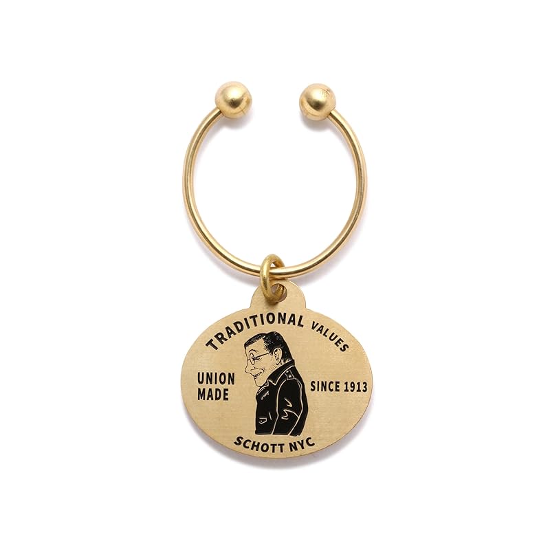 

[Schott] BRASS KEY RING brass key ring men s F 170 gold 782-4970039
