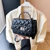 Rhombus chain bag women's new summer niche shoulder messenger bag portable small square bag