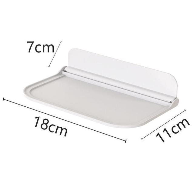 4 Mensole Da Parete In Acrilico Bianco – Ripiani Galleggianti Adesivi – Senza Foratura – 10x10x4,8 Cm – Per Ufficio E Cucina