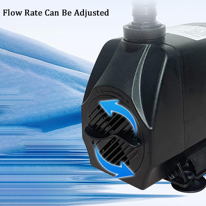 Ultra Quiet Water Pump Mini AC220V Brushless Motor Submersible Aquarium Water Pump Adapter Pond Fountain for Fish Tank Garden