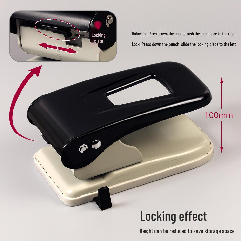 Kede You Heavy-Duty Double Hole Punch - 65 Sheet Capacity, A4 Four-Hole, 40 Sheet Binder Cutter Head