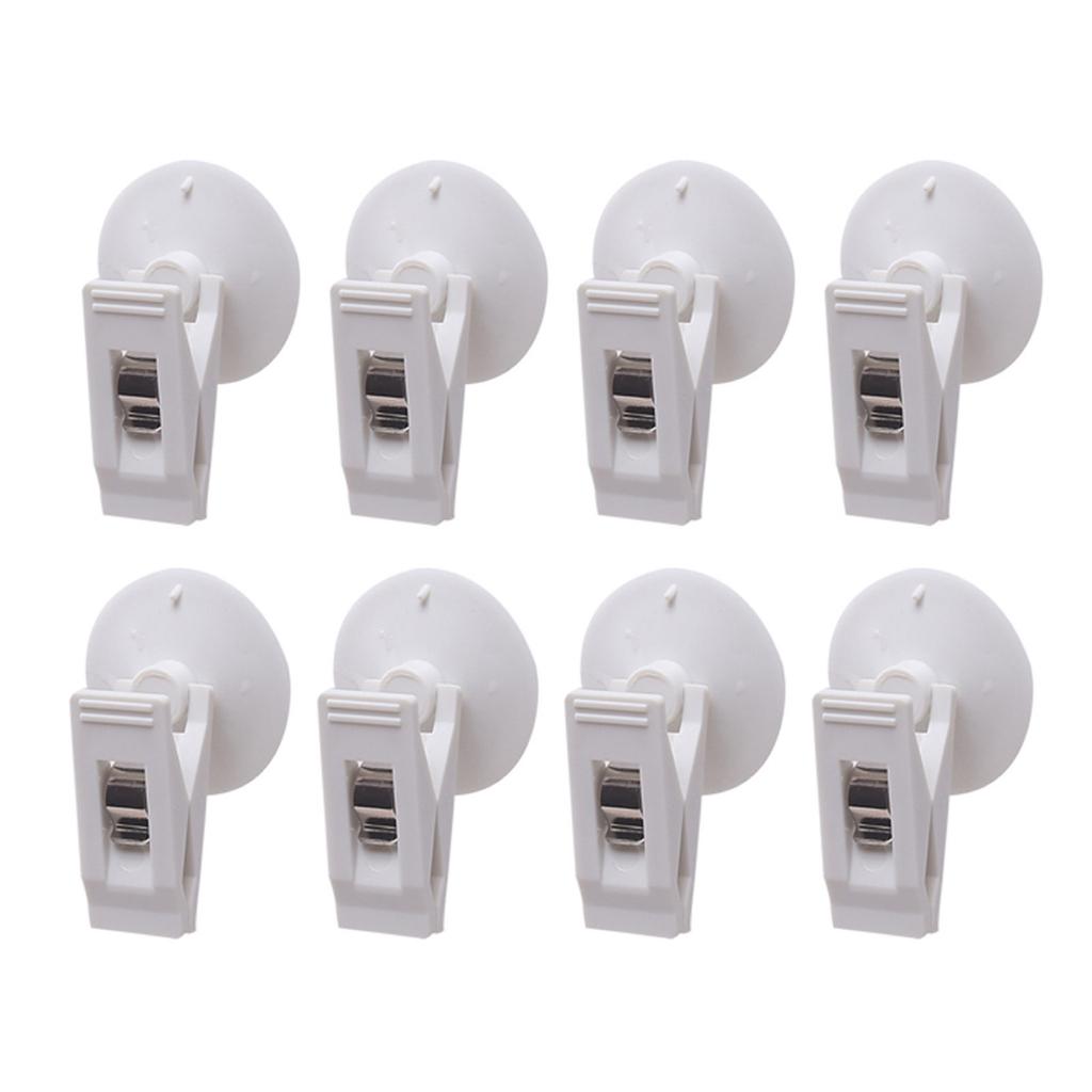 4/8Pcs Shower Curtain Clips with Suction Cup to Prevent Water Splashing Out Windproof Splash Guard Clip for Bathroom