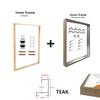 Customized DIY Frame Kit Gold Black Metal Aluminum Outer Frame and Wooden Inner Frame for Canvas Painting Gallery Home Decor