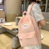 Women's Schoolbag Lightweight Backpack College Style High School Student Solid Color Backpack