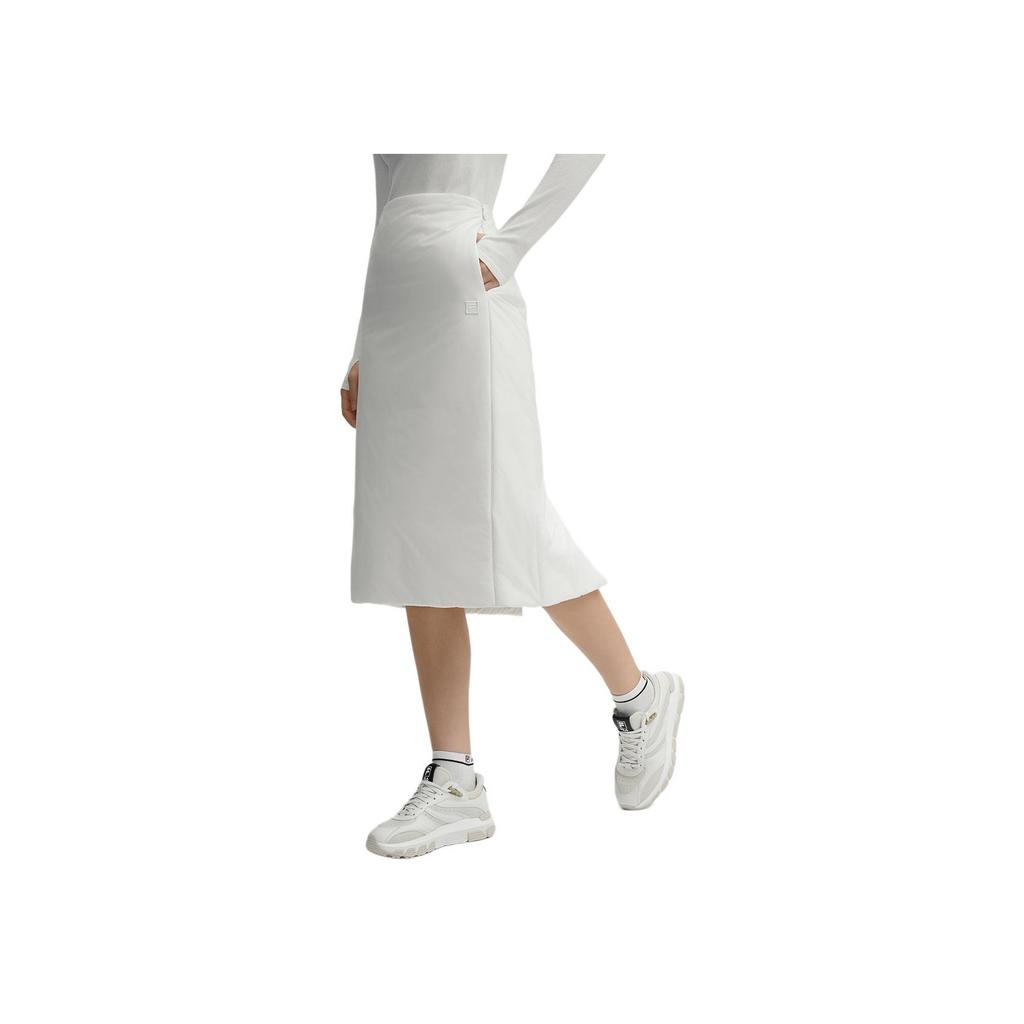 FILA Milano Italian Luxury Sports Series Fashion Solid Color Comfortable Casual Long Skirt Women skirts White F11W445301F-WT