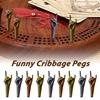 9Pcs Rock-on Devil Horns Cribbage Pegs Cribbage Scoreboard Rock Hand Gesture Scoring Pin Cribbage Board Game Accessories