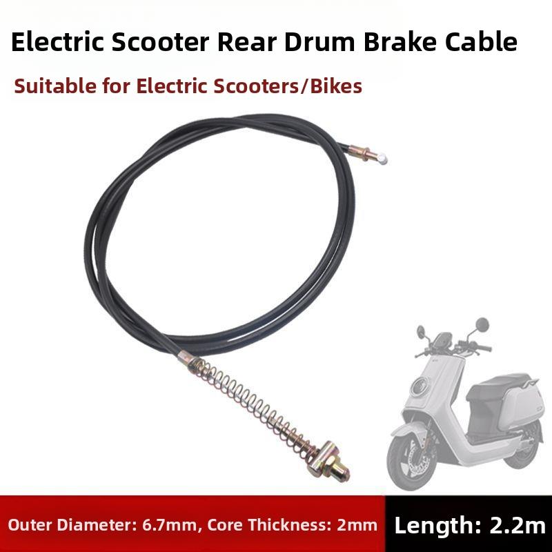 Premium Drum Brake Cable - Wear-Resistant, Flexible, Compatible with Most 2-Wheel Vehicles, Long-Lasting Brake Performance