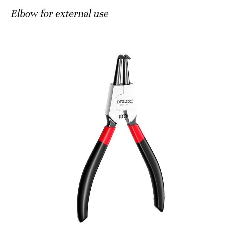 Snap Ring Pliers Circlip Pliers Internal External Ring Remover Installation Tool Pointed Mouth External Curved Expansion Pliers