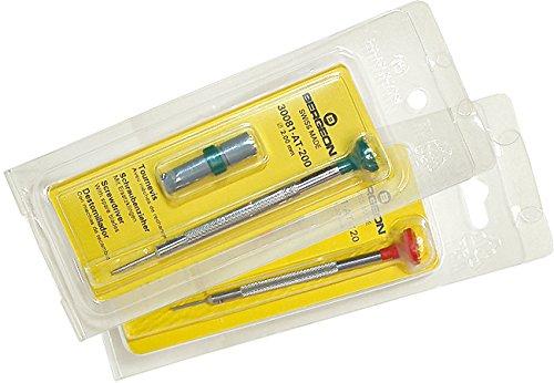 BERGEON Watch Tool Screwdriver, Stainless Steel, 1.4mm Diameter, Gray, BE30081AT140, with Refill Tip, Officially Imported