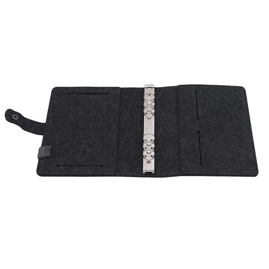 A5 A6 Felt Shell Fabric Notebook Loose Leaf Notebook Paper Planner Inner Page Ring Binder Stationery Gift Traveler Journal