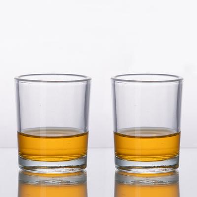 2pcs 6.2oz/7.9oz Simple Thick Bottom Cocktail Whiskey Glasses Bar Transparent Beer Glass Foreign Wine Brandy Cups Cold Drink Mug