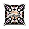 Halloween Decorative Cushion Cover Pumpkin Bat Wizard Ghost Pillowcase Suitable for Home Living Room Sofa Room Decoration