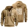 Mens Hooded Sweatshirt With QR Code Print Slim Fit Cotton Blend Pullover Casual Winter Wear