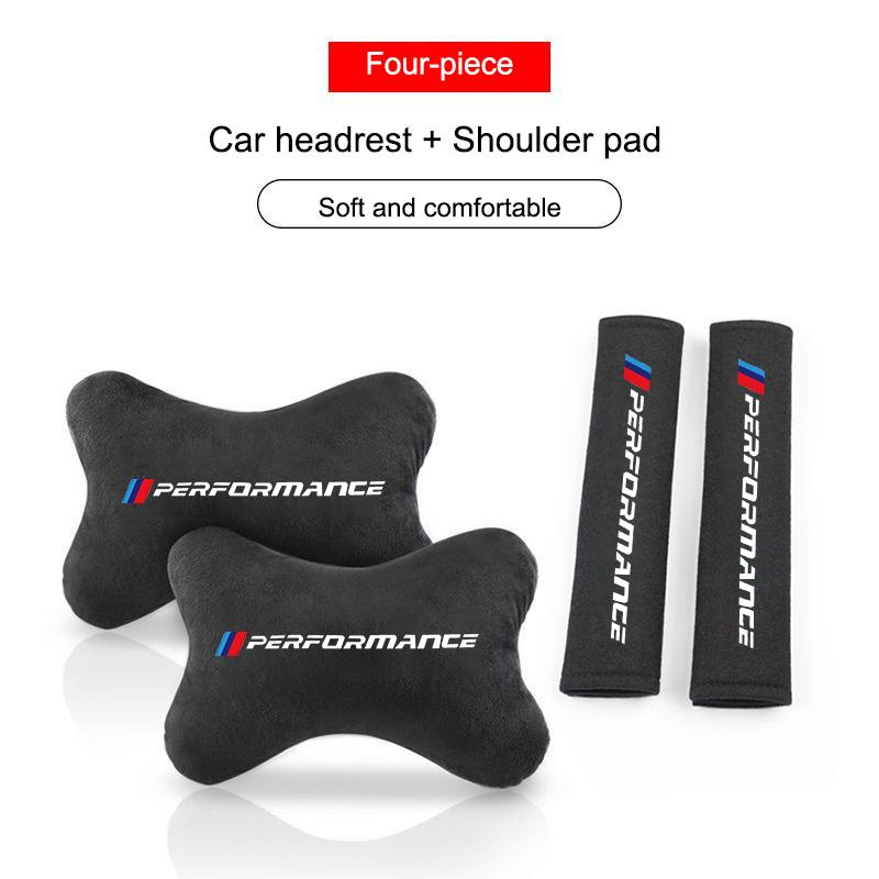 Car Headrest Seat Belt Shoulder Pads For a1 Performance F25 F26 F15 F16 E91 E92 E90 E60 E84 G22 G32 F30 F36 G30 G20 Accessories a1
