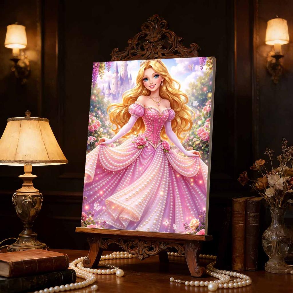 Disney Pearl Painting Rapunzel Rapunzel Castle Creative 5D Pearl Embroidery Cross Stitch Kit Handmade DIY Home and Room Decor Gift