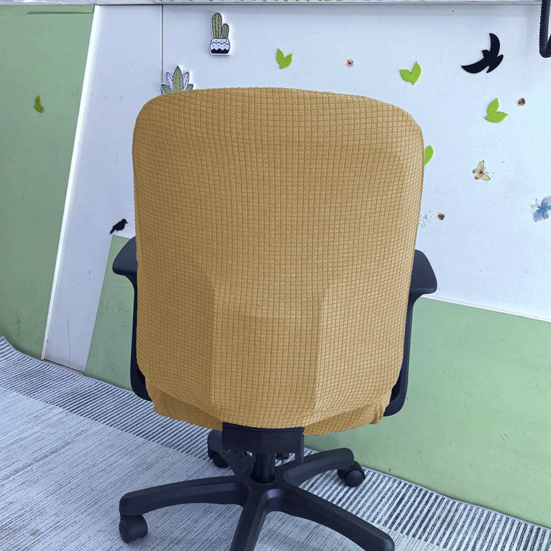 2Pcs/Set Office Resist Water Chair Cover Solid Computer Chair Cover Stretch Armchair Seat Case