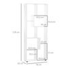 Bookshelf, Tall Bookcase, Modern Room Divider, 8 Cube Storage Unit, Freestanding Storage Shelf for Living Room, Bedroom, Home Office