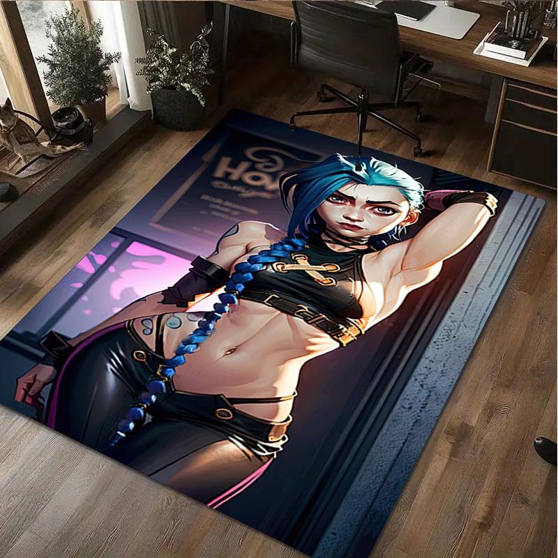 Jinx Fantasy Warrior Home carpet Office Decorative Carpet For Living Room Bedroom Door Mat Floor Rug Computer Chair Area Rug