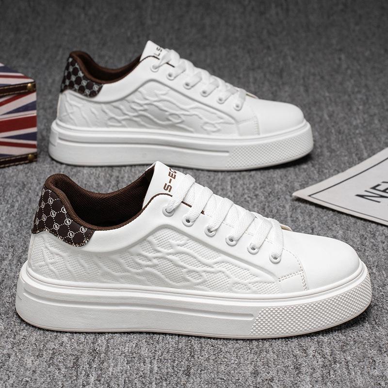 

Printed soft-soled men s shoes thick-soled heightening small white shoes men s versatile couple casual sports board shoes men 39