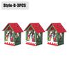 20PCS Christmas Decorations Creative DIY Assembled Cabin Painted Luminous House Christmas Tree Hanging Christmas Hut Ornaments
