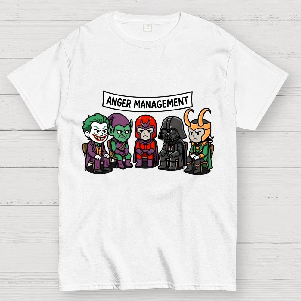 Anger Management Unisex 100% Cotton Summer Casual Cool Loose T-Shirt