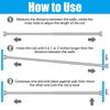 Shower Curtain Rod Adjustable 85-195CM Spring Tension Curtain Rod No Drill Anti-Rust Non-Slip Shower Rod Shower Curtain Rod