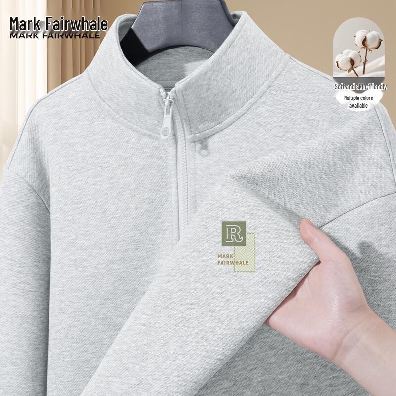 Mark Fairwhale Men's Half-Zip Stand Collar Sweatshirt