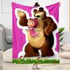 Masha Bear Blanket Durable Comfort Perfect for Livingroom Chair Couch for All Seasons Playful Design Gift for Travel Home Birthdays