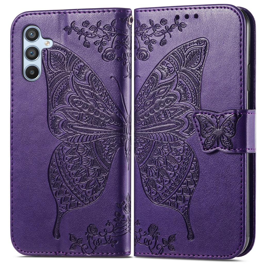 Etui dla Samsung Galaxy A36 5G Portfel z PU Skóry Pokrowiec na Telefon Wzór Motyla