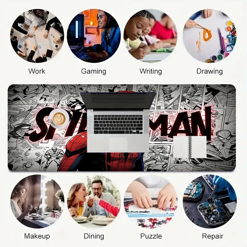 Spiderman Xl Gaming Mouse Pad Nonslip Rubber Base Stitched Edge Waterproof Desk Mat For Pc Laptop Gamer Office Computer Accessories C929439