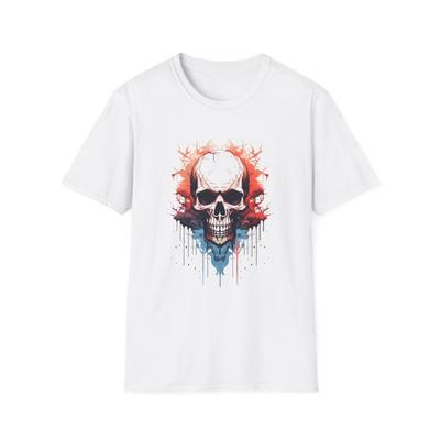 Skull Watercolor Painting T-Shirt Gift Tee