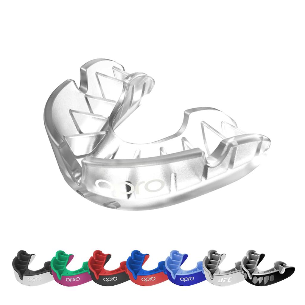 OPRO Mouth Guard Mouthpiece Sports Mouthpiece Martial Arts Dental Lab Developed Rugby Taekwondo Karate Made in the UK Equipped with unique fitting