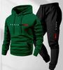 2025 Men's Logo Pullover Hoodie & Pants Set - Long Sleeve, Loose Fit