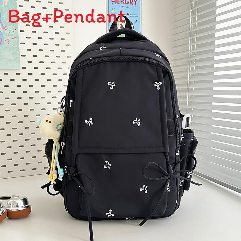 

Youthful Nylon Backpack For Girls With Large Capacity And Ergonomic Shoulder Straps For School Use чёрный
