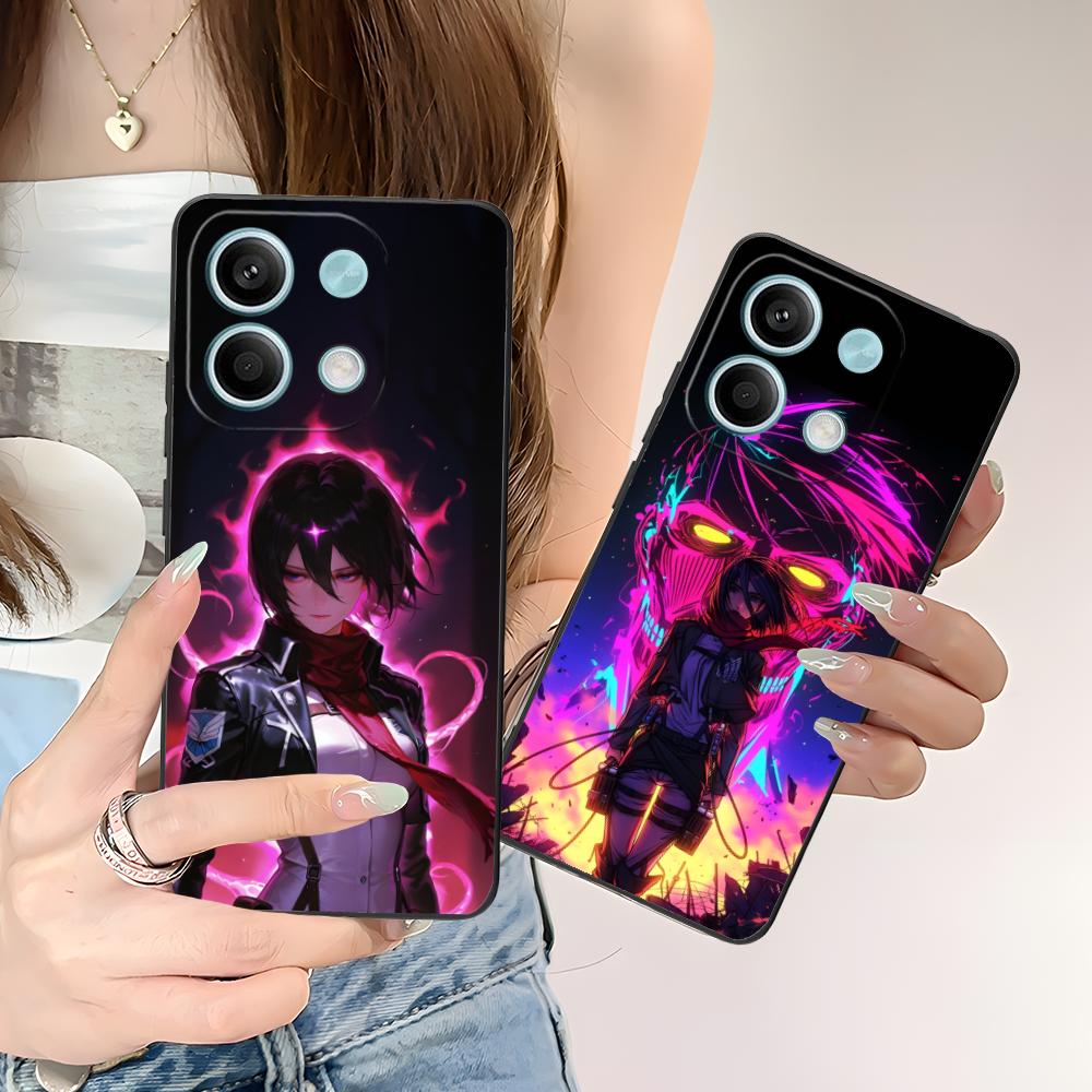 AOT Mikasa Mobile Phone Case for POCO M7 M6 M5 M4 M3 X7 X6 X5 X4 X3 Pro GT 5G Colour Printing Protective Cover Smartphone Luxury