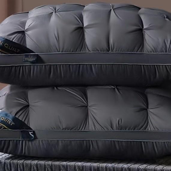 

Розкішна подушка 5-зіркової якості готелю, 48*74 дюйми - підтримка шиї для глибокого сну, стійка до згортання висока подушка для всіх сезонів 800g темно-сірий колір