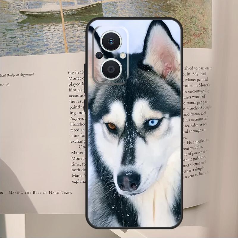 Animal Wolf Dog Husky Cover For OPPO Reno 11F 12F 13F 14F 10 11 12 13 14 Pro 7 8 Lite OPPO Find X6 X8 X9 Pro Case