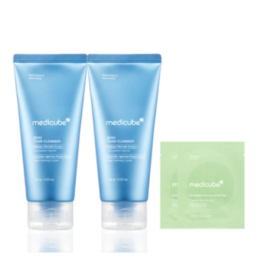 

Medicube Zero Pore Foam Cleansing 120ml × 2 Deep Pore-Cleansing & Sebum-Control Face Wash
